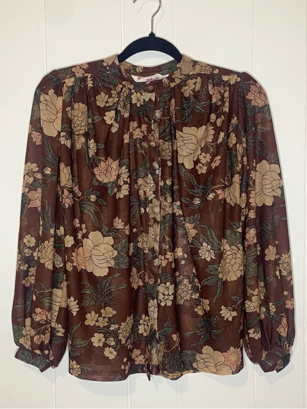 Floral 70s button up Blouse
